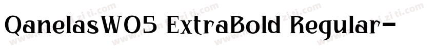 QanelasW05 ExtraBold Regular字体转换